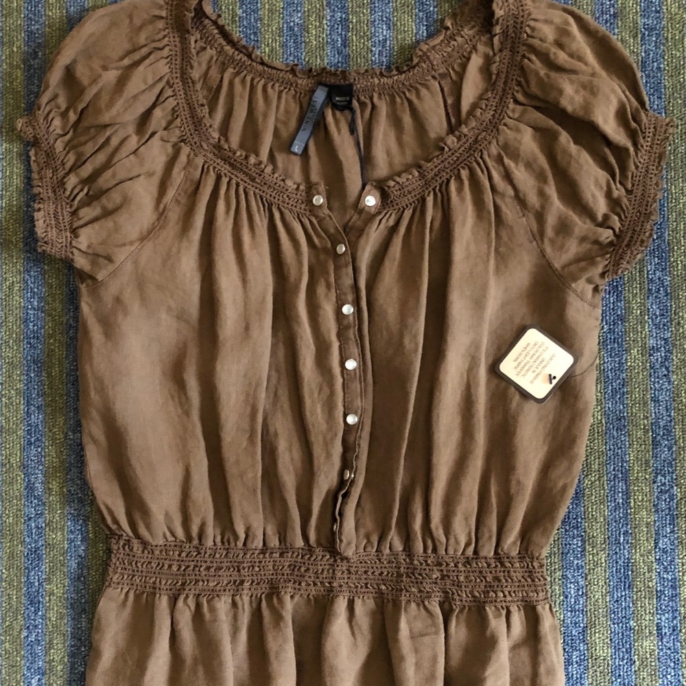 Nine West boho peasant blouse NWT